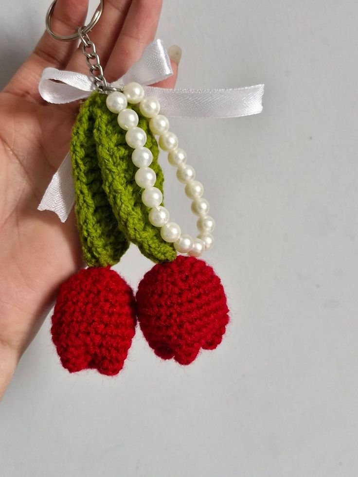 handmade crochet keyring (sample product) handmade crochet keyring (sample product)